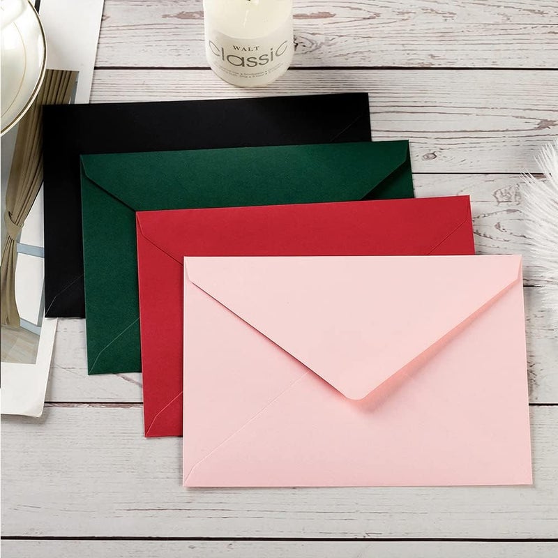 Toperd 50 Pack A6 Envelopes for 4 x 6 Greeting Cards, Birthday Party, Photos, Baby Shower and Wedding Invitation Cards, 6 1/2 x 4 3/4 Inches (Dark Green) - Image 5